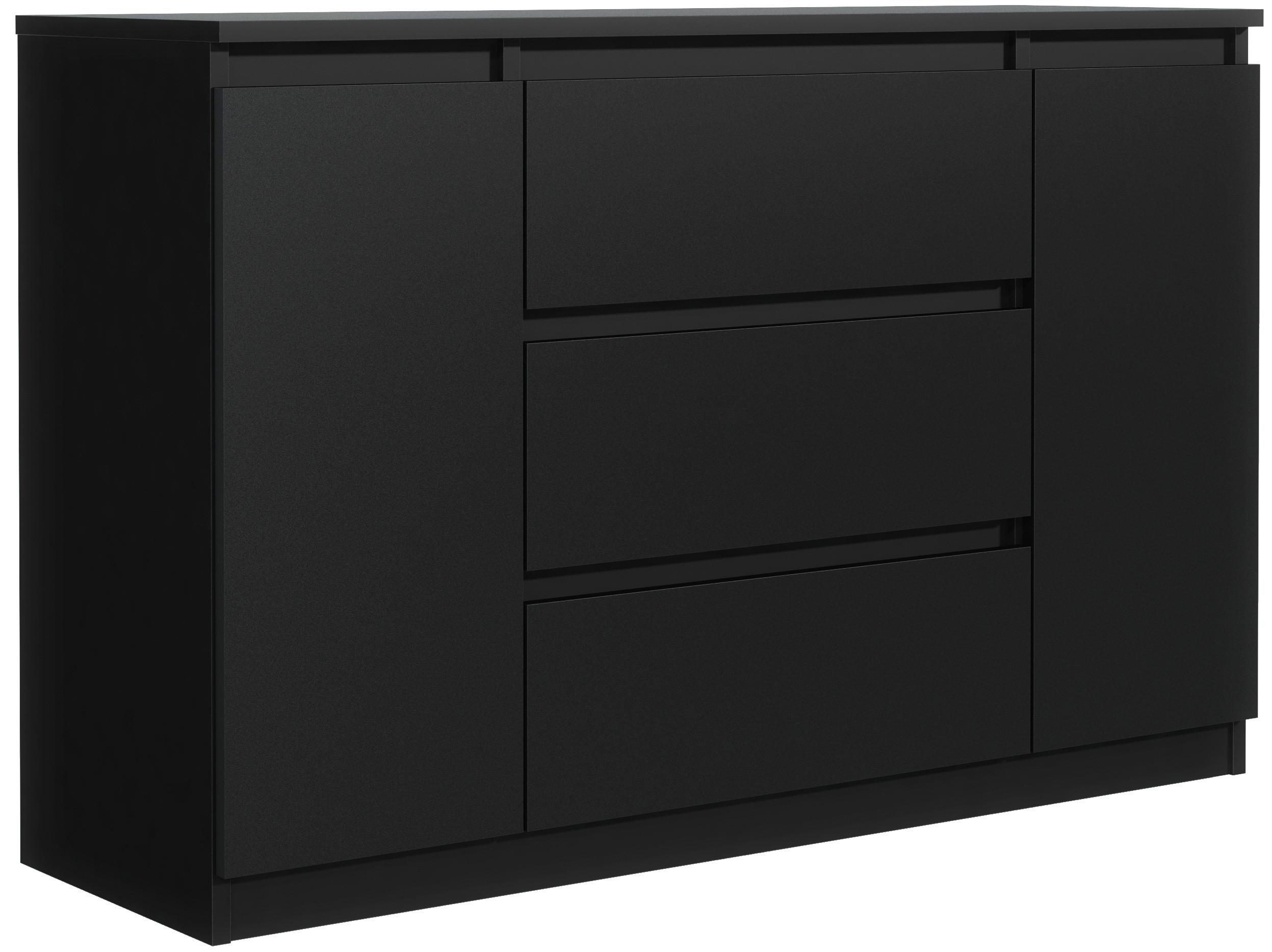 KOMMODE Schwarz 120/79/39 - Schwarz, Holzwerkstoff (120/79/39cm) - RAUMHIRSCH FURNITURE