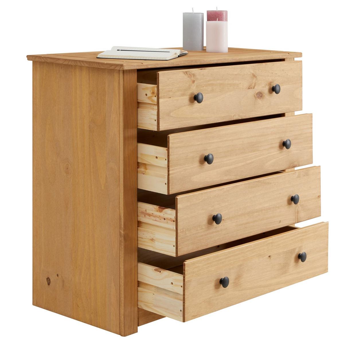 KOMMODE CANCUN gebeizt/gewachst - Kieferfarben, Holz (80/73/40cm) - CARO-Möbel