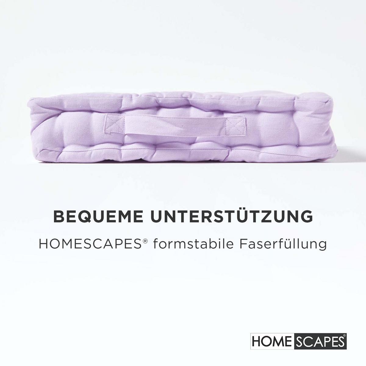SITZKISSEN flieder 40/40/8 cm – Bodenkissen unifarben - Flieder, Textil (40/40/8cm) - Homescapes