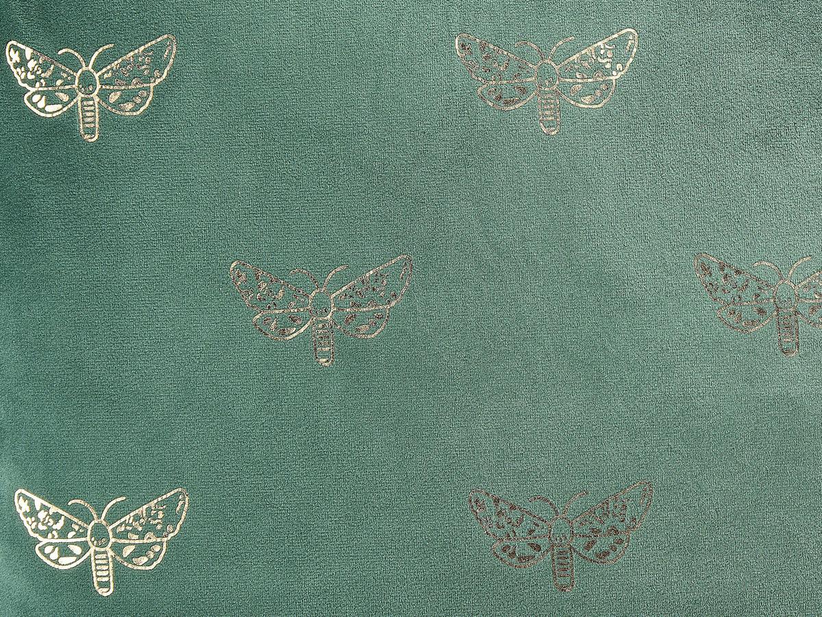 DEKOKISSEN 2er-Set Smaragdgrün 45/45 cm Yuzuri - Smaragdgrün, Textil (45/45cm) - Beliani