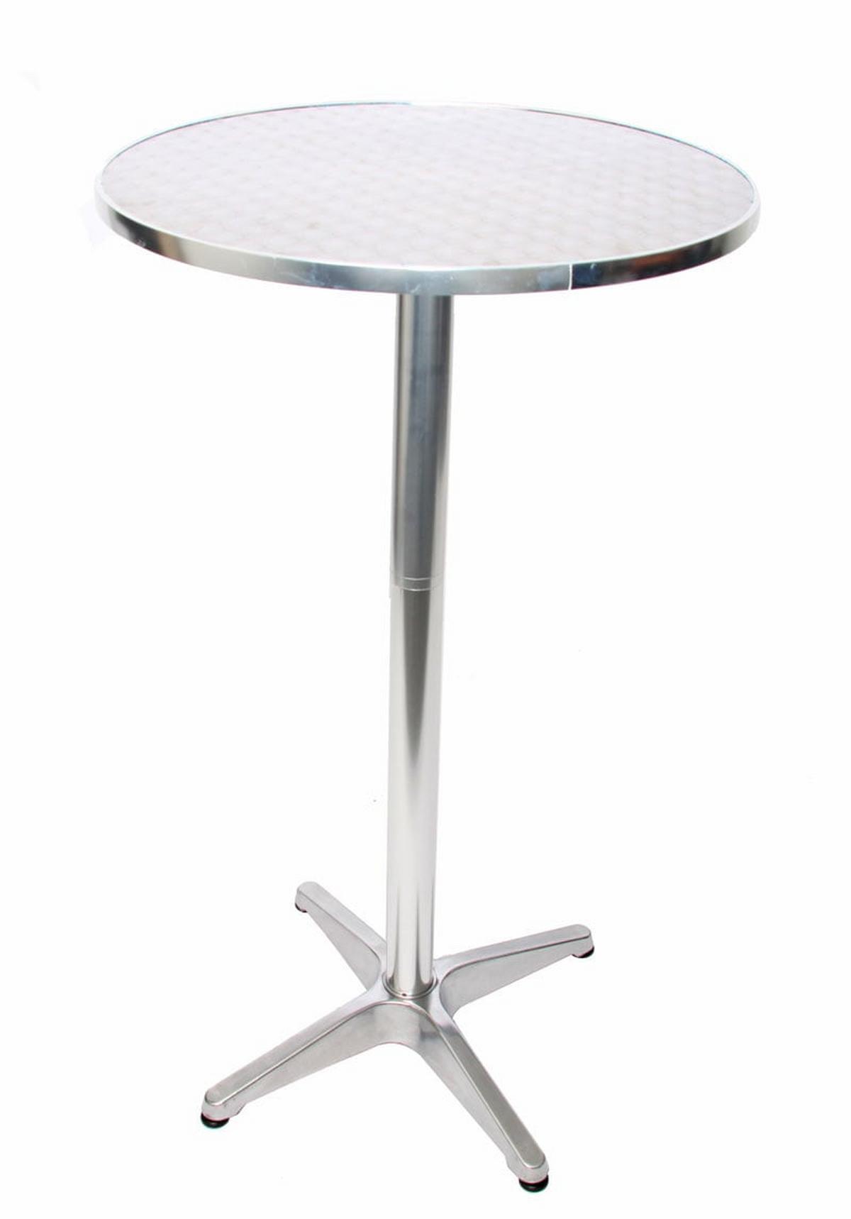 ALU-STEHTISCH 10ER-SET rund Silber 10er-Set - Silberfarben, Metall (60/60/110cm) - MCW