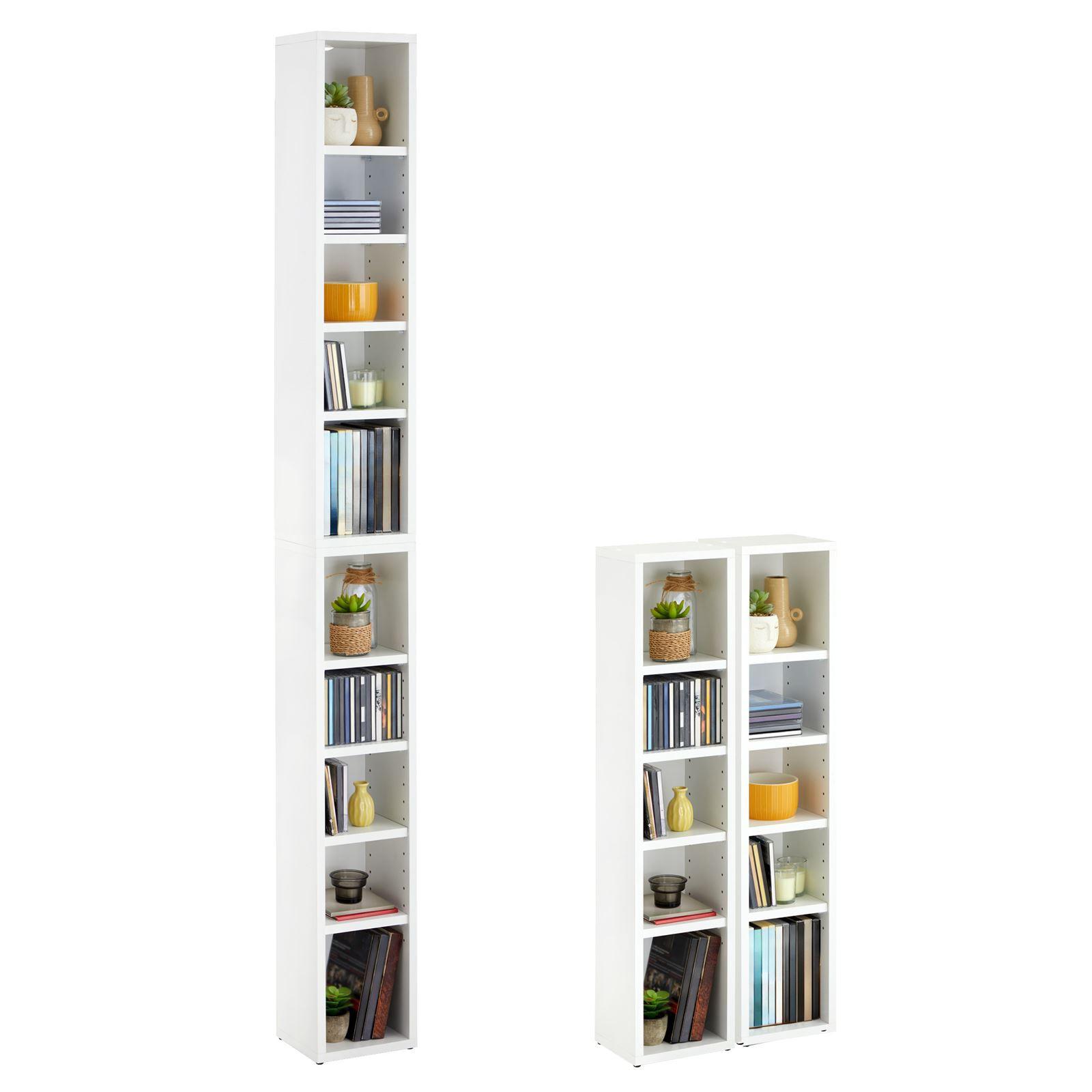 CD/DVD- REGAL CHART weiß - Weiß, Holzwerkstoff (20/186/17cm) - CARO-Möbel