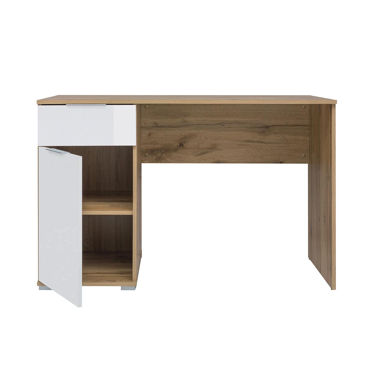 SCHREIBTISCH Selma Weiß und Holz - Weiß, Holzwerkstoff (120/60/76cm) - Petits-meubles