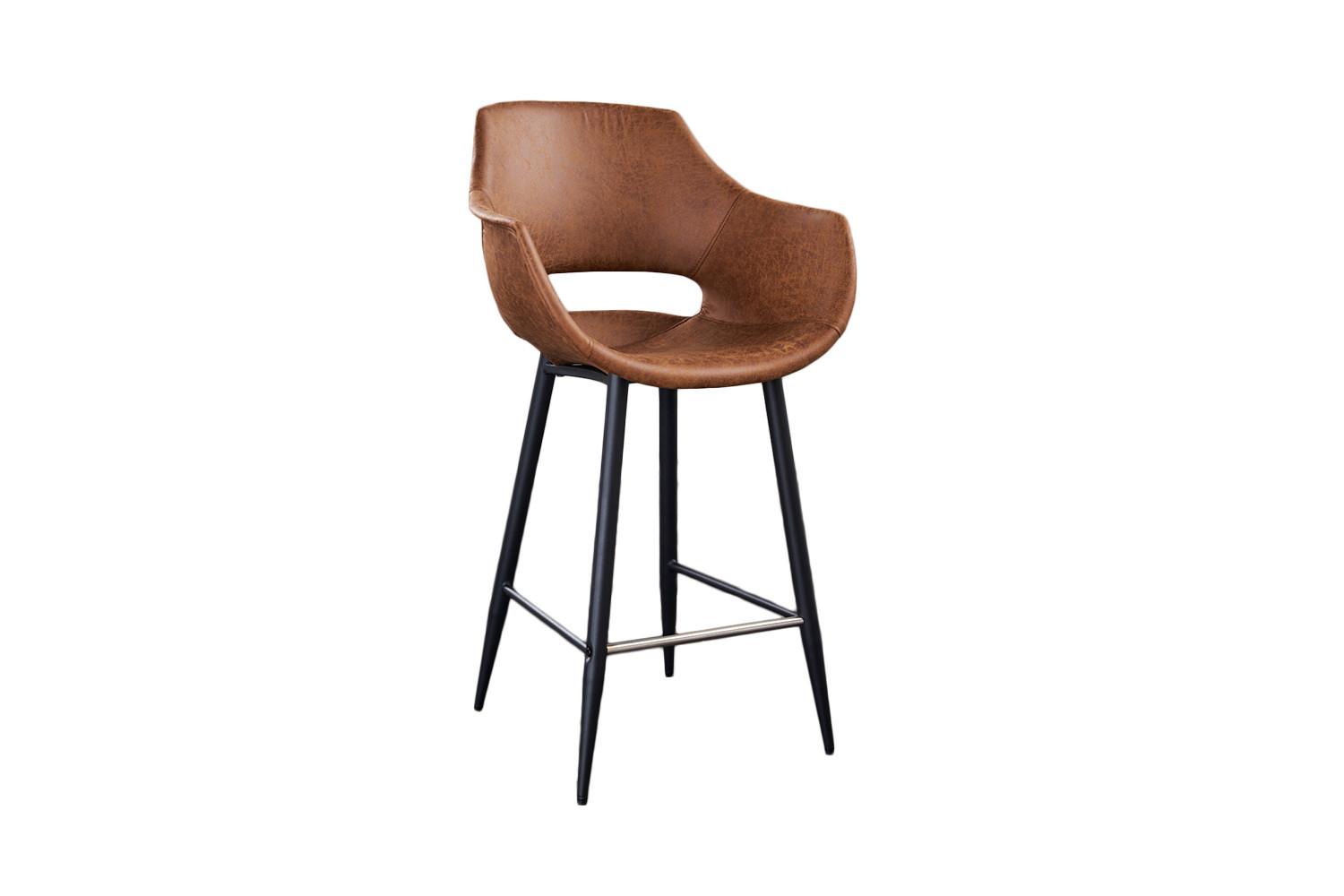 BARHOCKER ZAJA Braun Microfaser - Braun, Textil (57/114/59cm) - KAWOLA