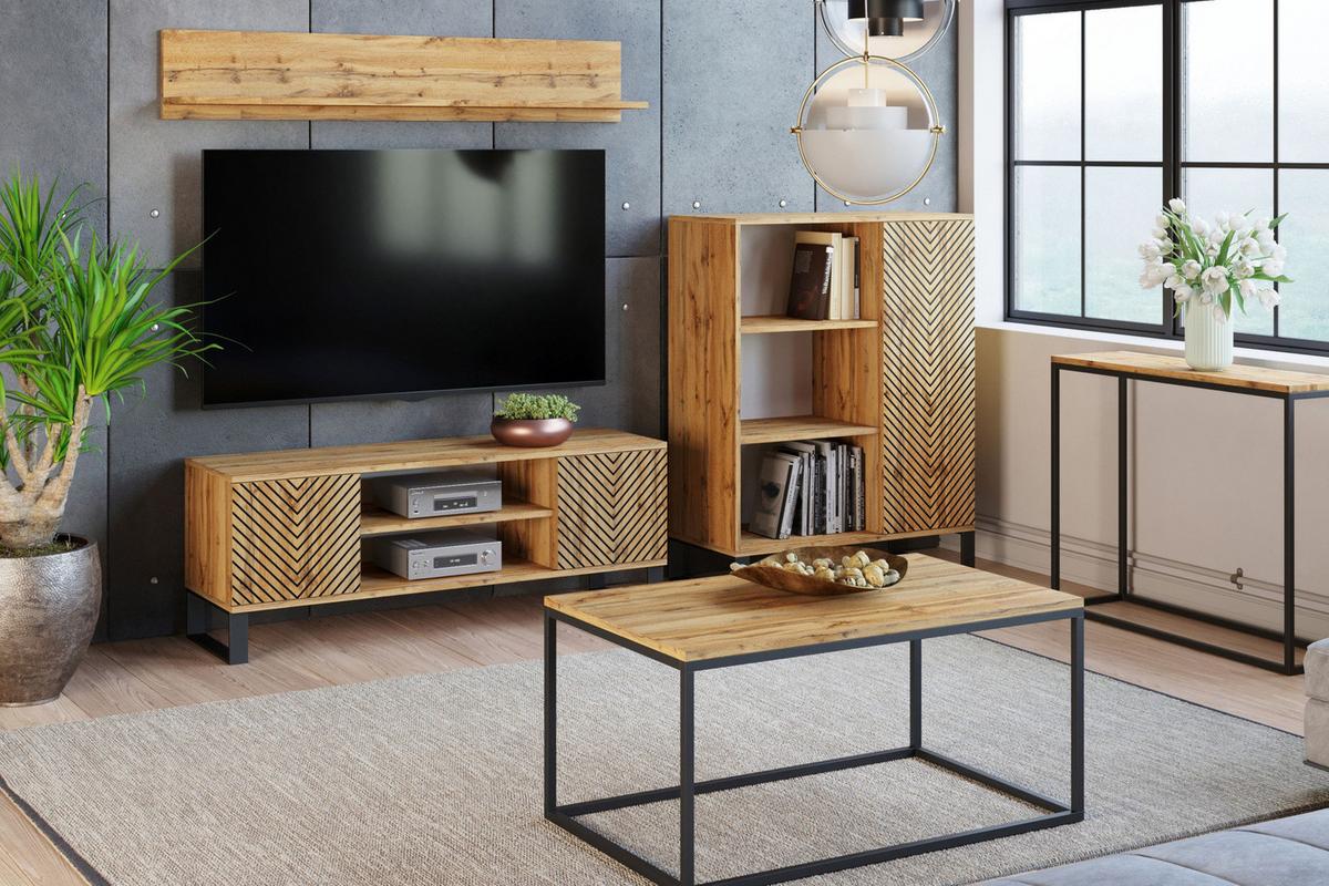 LOWBOARD Focus - Eichefarben, Holzwerkstoff (40/49/155cm) - RAUMHIRSCH FURNITURE