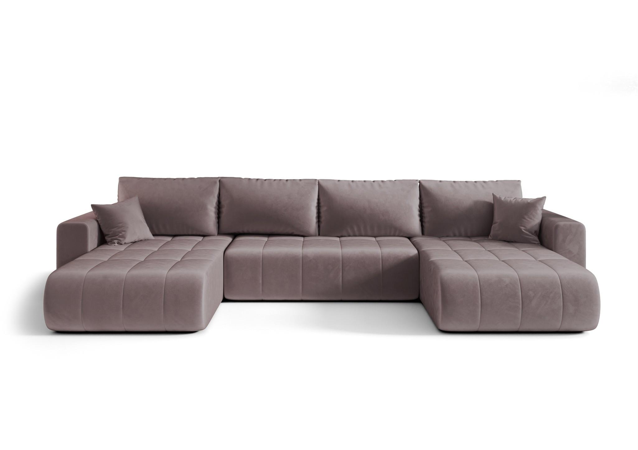WOHNLANDSCHAFT Camila In Monolith - Flieder, Holzwerkstoff/Textil (384/85/175cm) - Fun Möbel