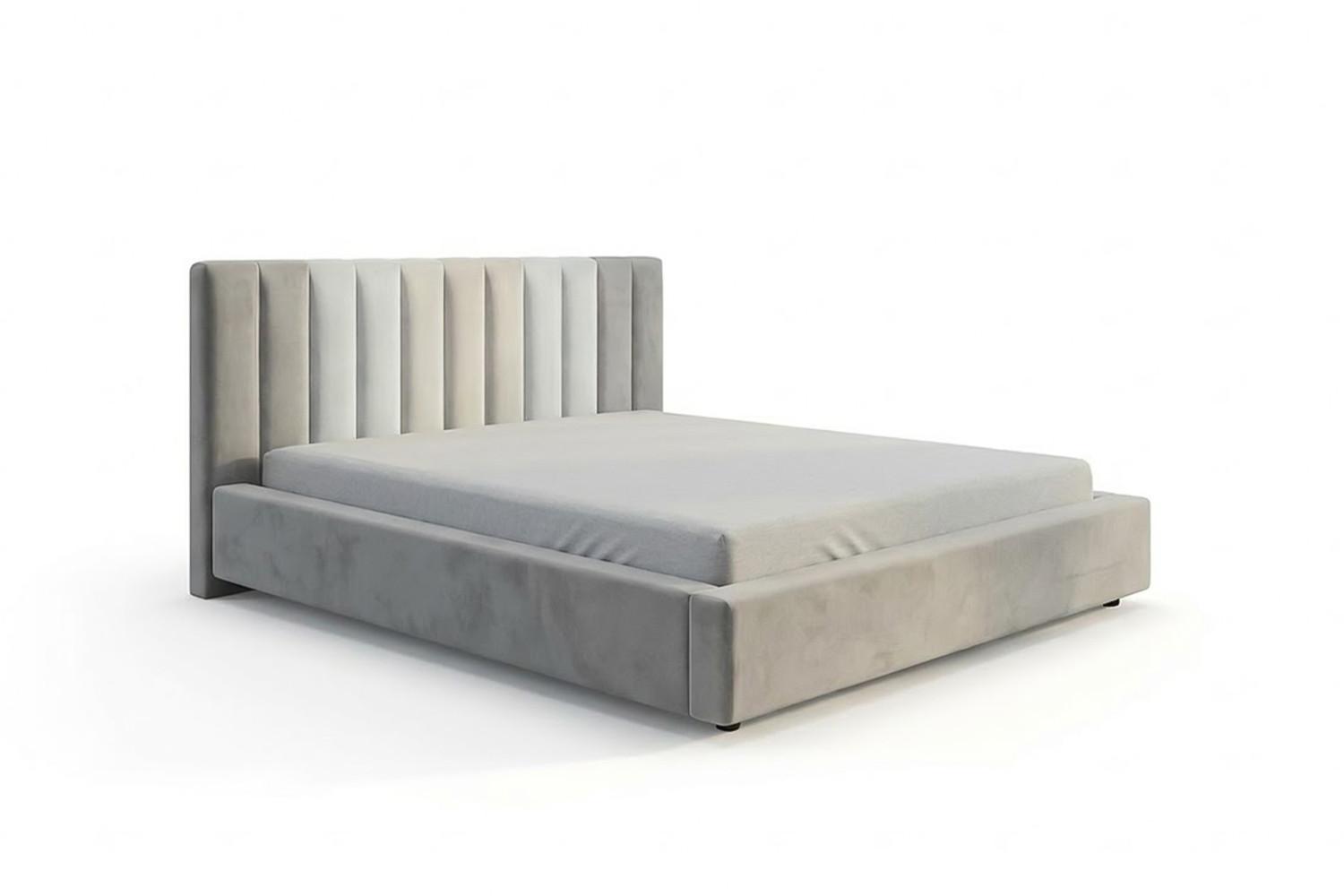 POLSTERBETT CATTURA Grau Velvet - Grau, Textil (200/200cm) - KAWOLA