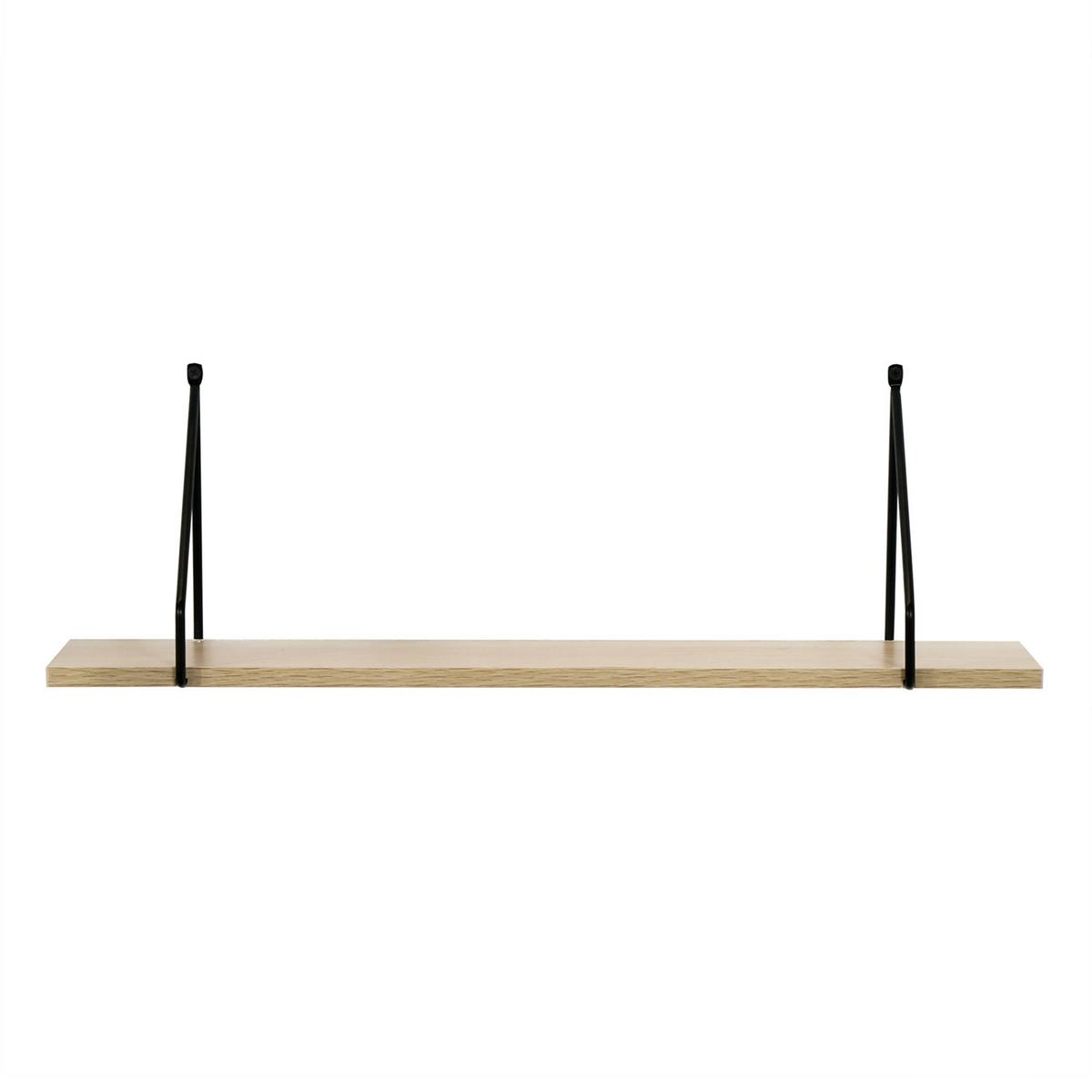 WANDREGAL 60 cm im Industrial-Stil - Eschefarben, Holzwerkstoff (15/20/2.5cm) - Calicosy