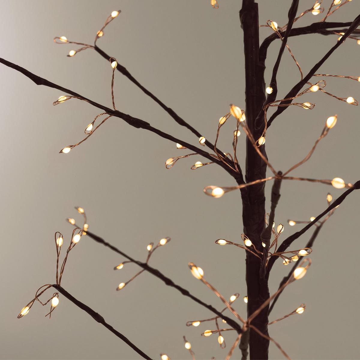LED BAUM Outdoor Lichterbaum 150 cm Weihnachtsbeleuchtung Weihnachtsdeko 855 LEDs Warmweiß Innen/Außen - Braun, Metall (65/150/65cm) - ECD-Germany