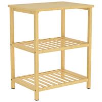 BEISTELLTISCH Bambus Naturholz - Naturfarben, Holz/Bambusholz (40.6/30/50.5cm) - HOMCOM