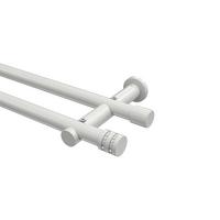 GARDINENSTANGE Platon Estana 540 cm (geteilt in 3 x 180 cm), 2-läufig (ohne Ringe), 20 mm Ø Weiß - Weiß, Metall (540cm) - INTERDECO