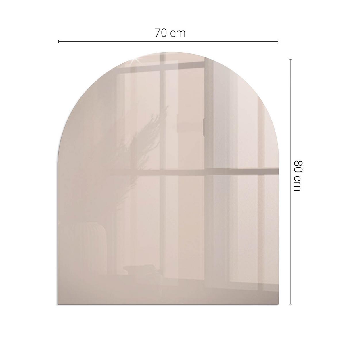 GLASPLATTE für Kamin 80x70 cm - Orange, Glas (80/70/0.4cm) - TULUP