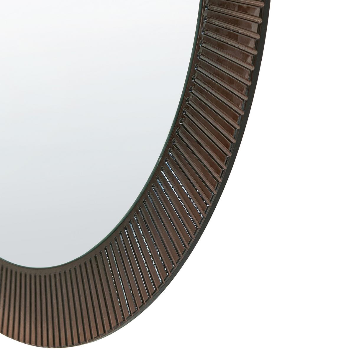 LED-BADEZIMMER-SPIEGEL 80/80 cm Braun Besbe - Braun, Glas (80/80/3cm) - Beliani