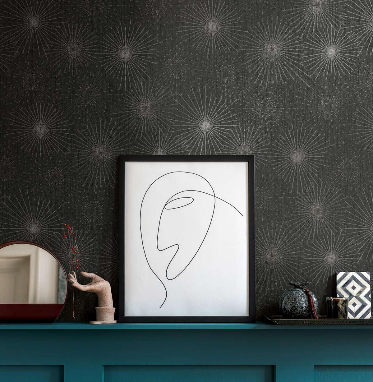VLIESTAPETE Schwarz 53/1005 cm - Schwarz, Textil (53/1cm) - KUNSTLOFT