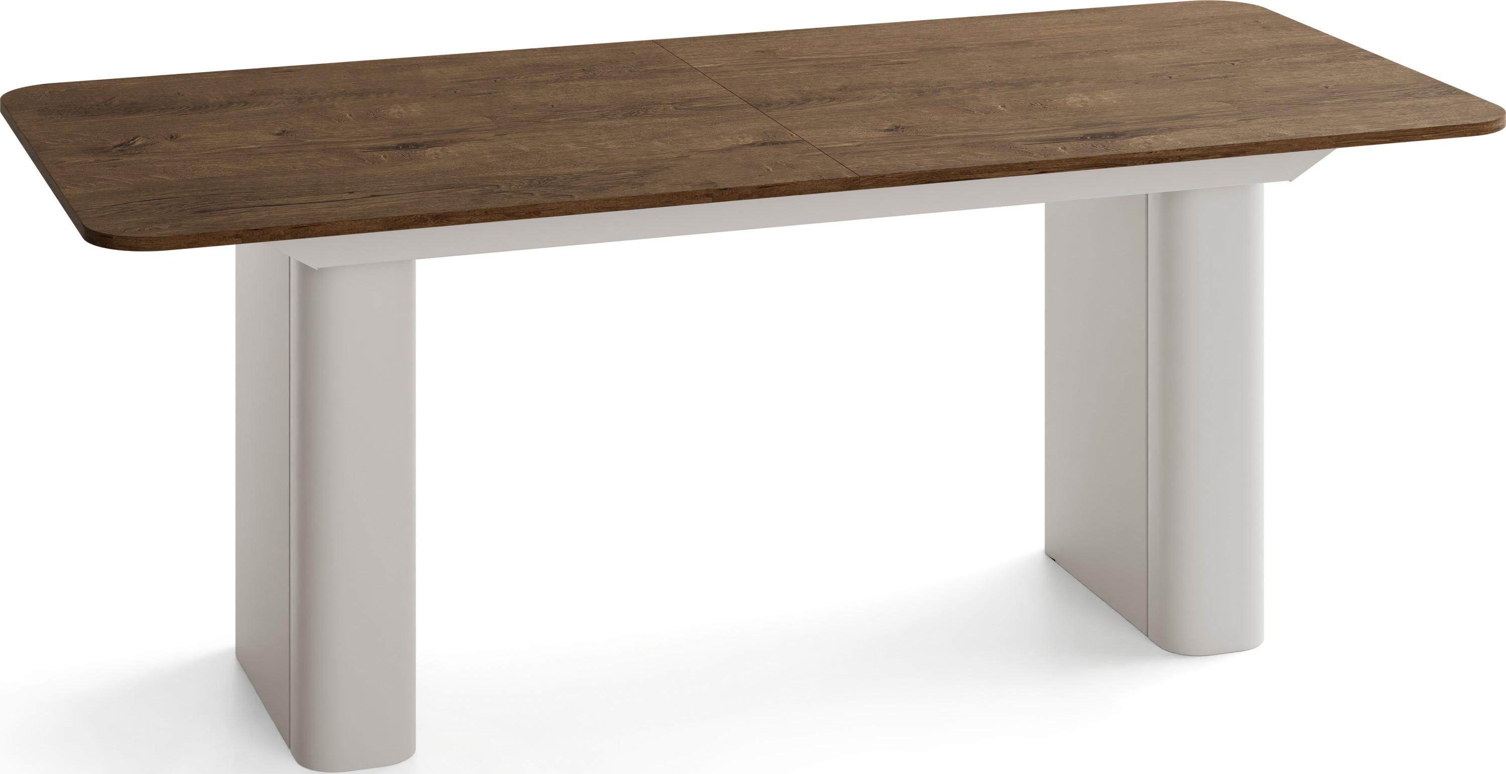 ESSTISCH Riven rechteckig ausziehbar verlängerbar mit Butterfly-Auszug, Eiche Braun Rustikal 180-276/90/76 cm - Kaschmir/Alteiche, Holzwerkstoff/Metall (90/276/76cm) - WFL GROUP