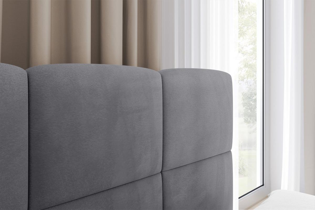 EINZELBETT Jugendbett mit Bettkasten Links, ohne Matratze - LIVY 100x200 Dunkelgrau - Dunkelgrau, Holzwerkstoff/Textil (100/200cm) - ALTDECOR