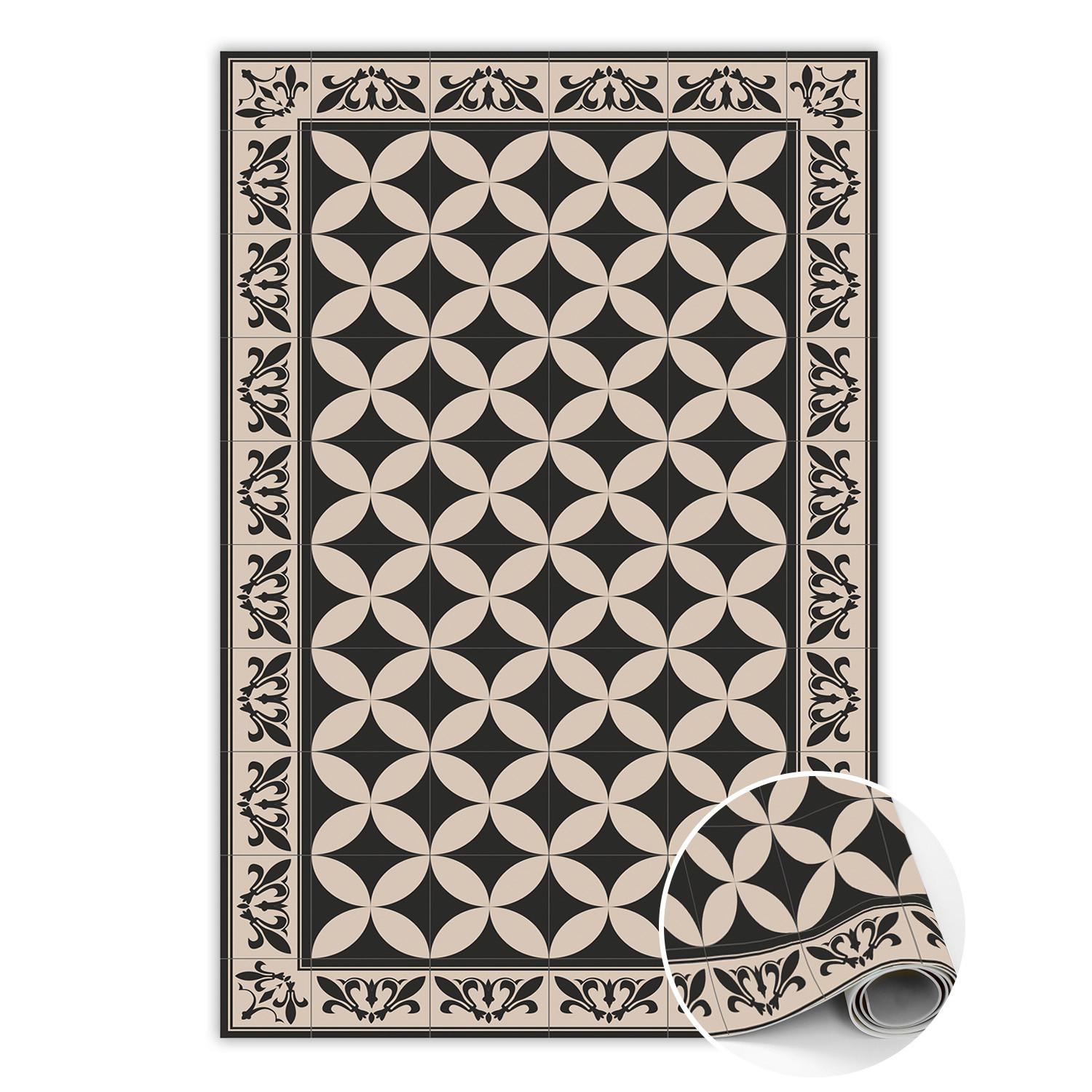 VINYL TEPPICH 120x180 cm Spanische Fliesen - Champagner/Schwarz, Kunststoff (120/180cm) - TULUP