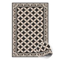 VINYL TEPPICH 120x180 cm Spanische Fliesen - Champagner/Schwarz, Kunststoff (120/180cm) - TULUP