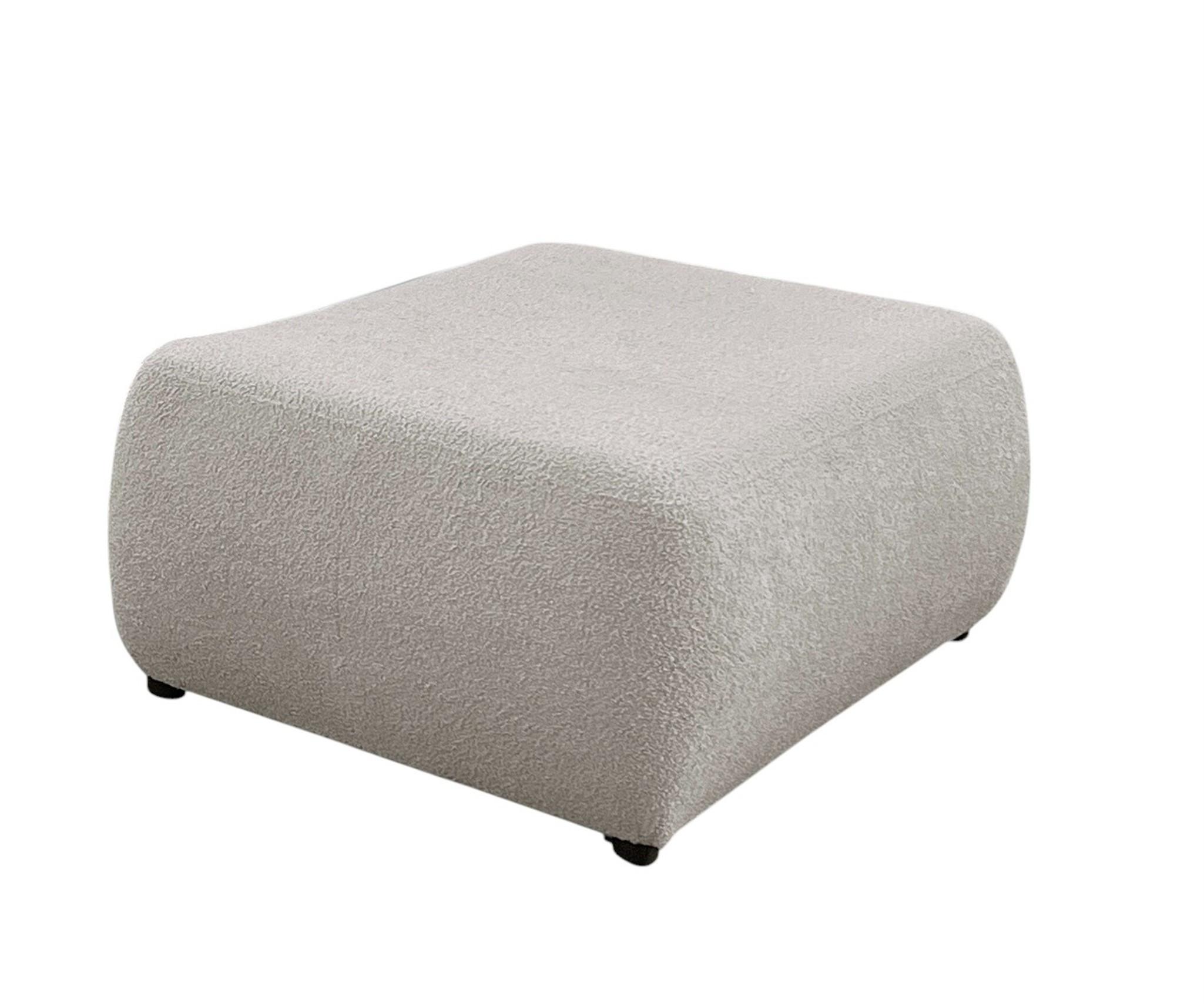 POLSTERHOCKER Anike In Now Or Never - Beige, Holzwerkstoff/Textil (98/42/66cm) - Fun Möbel