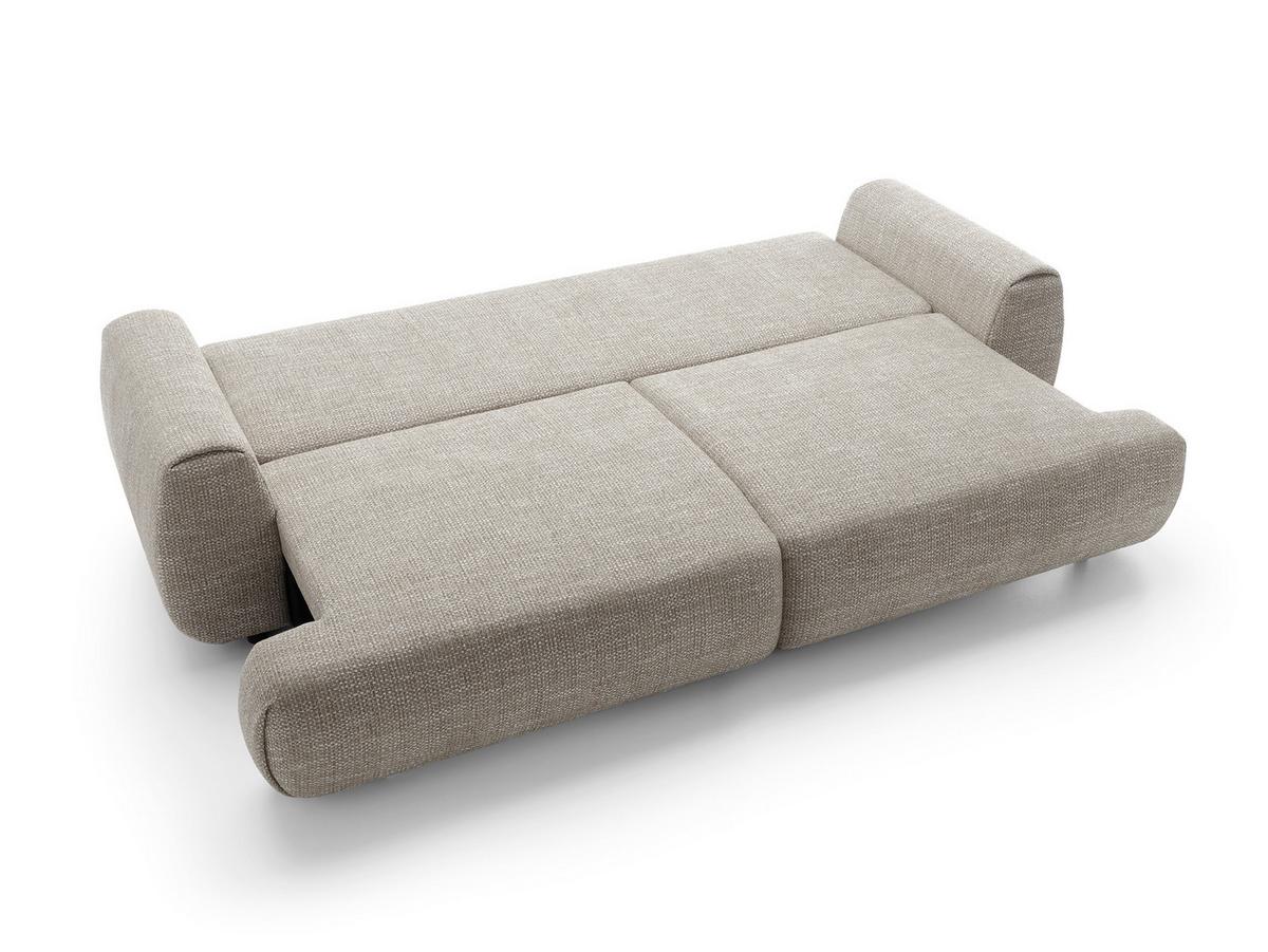 BETTSOFA ZEST Grau Chenille-Stoff mit Schlaffunktion - Grau, Textil (106/81/260cm) - MASSENO