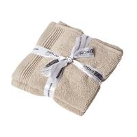 SEIFTUCH Excellence 2er-Set beige 30/30 cm - Beige, Textil (30/30cm) - Homescapes