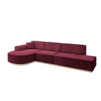 ECKSOFA Ottomane Links ARRIO-L2 - 328x171x83 cm Bordeauxrot - Bordeaux, Holzwerkstoff/Textil (328/171cm) - ALTDECOR