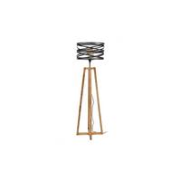 STEHLAMPE DALIAN Schwarz Holz - Schwarz, Holz (41/41/135cm) - KAWOLA