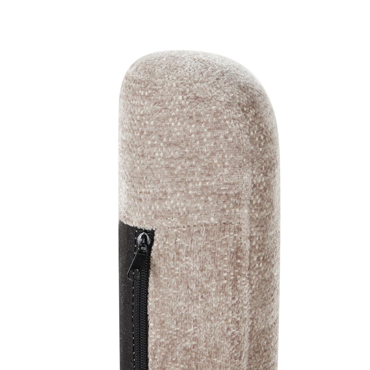 SCHAUKELSTUHL Taupe Kvelia - Taupe/Schwarz, Textil (67/106/92cm) - Beliani