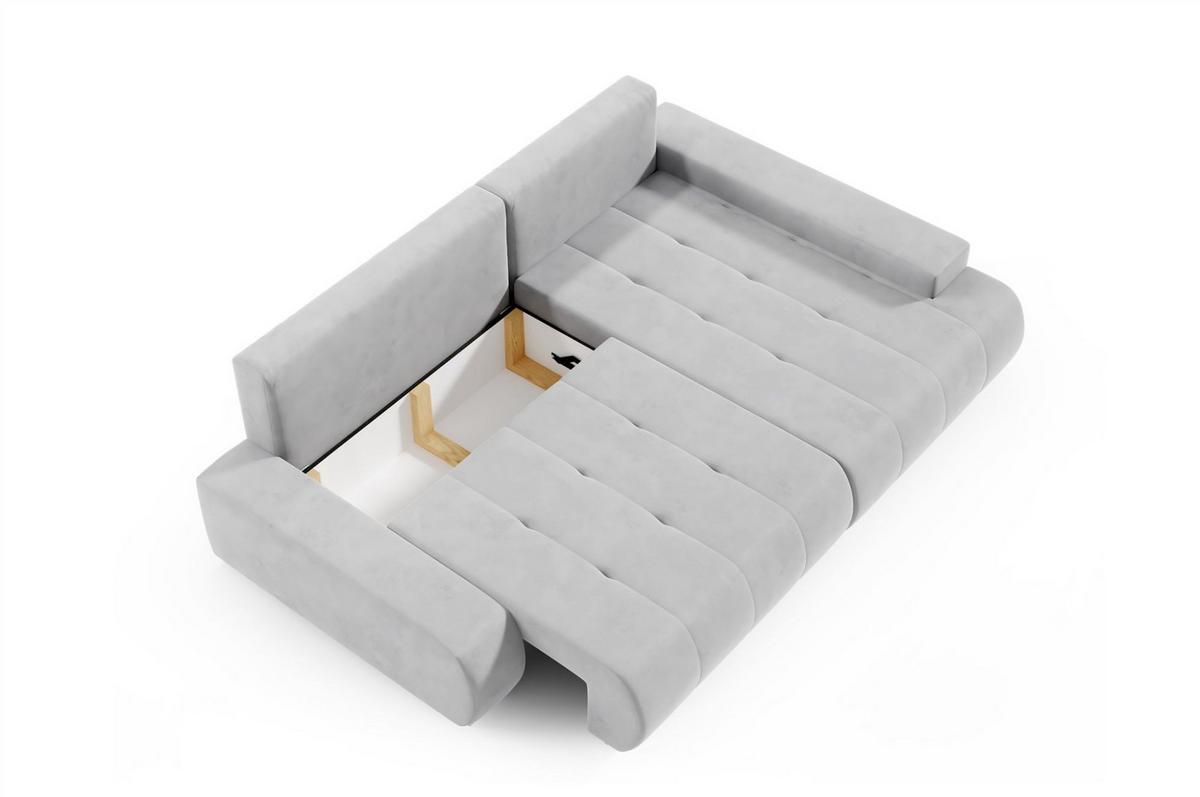 ECKSOFA Elmo - Grau, Holzwerkstoff/Textil (227/153cm) - Fun Möbel