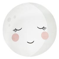 KINDERTEPPICH Waschbar, mit Mond-Motiv, Creme, Ø 150 cm - Creme, Textil (150/150cm) - KADIMA DESIGN