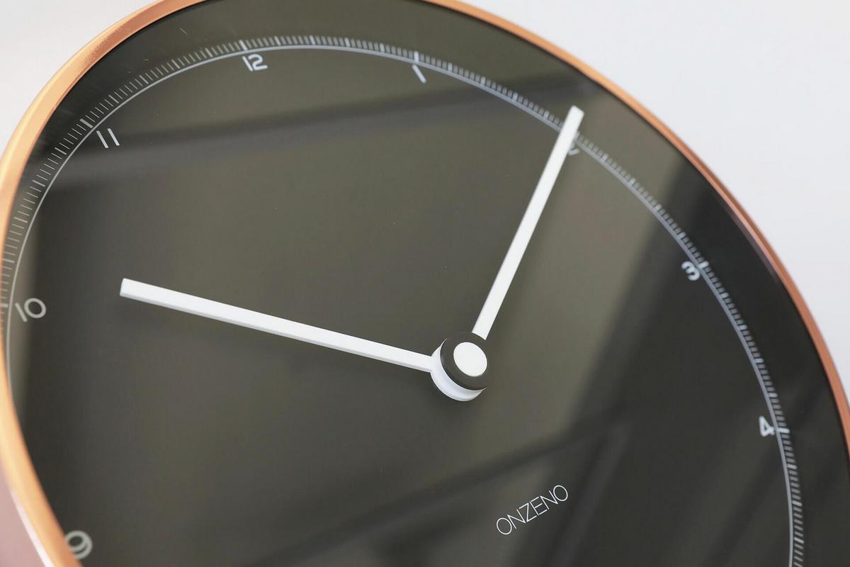 WANDUHR Design Schwarz 30/30 cm - Schwarz, Glas/Holzwerkstoff (30/30/5cm) - ONZENO