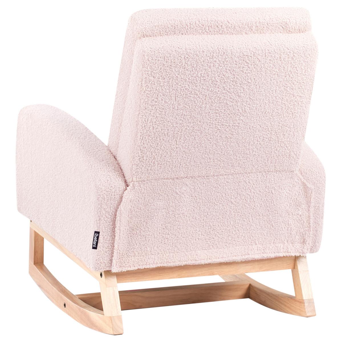KINDERSCHAUKELSTUHL Bouclé Pastellrosa Norby - Pink, Textil (54/71/70cm) - Beliani