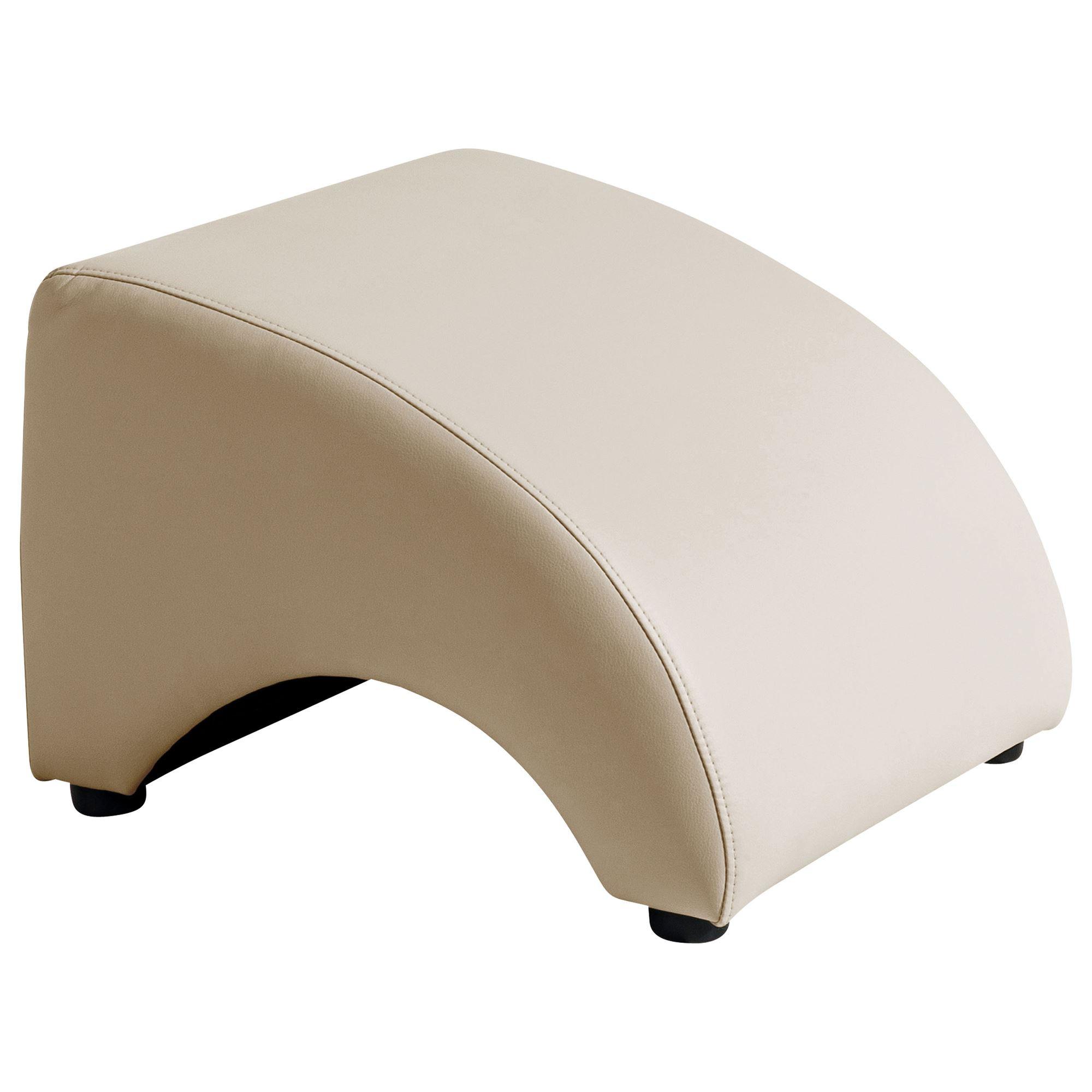 POLSTERHOCKER Kajsa Kunstleder beige - Beige, Kunststoff (52/37/54cm) - 58aufmkessel