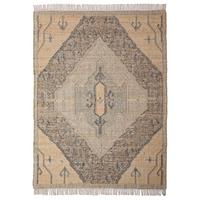 NATURTEPPICH handgewebt BERMEO, im Vintage-Stil, Natur, 140 x 200 cm - Beige, Textil (200/140cm) - KADIMA DESIGN