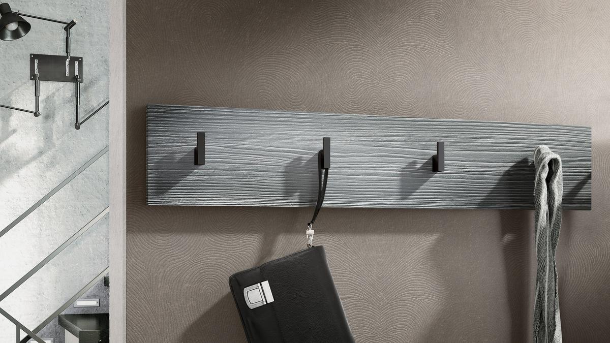 GARDEROBENPANEEL Linea Avola-Anthrazit - Anthrazit, Holzwerkstoff (72/14.5/3.5cm) - Vladon