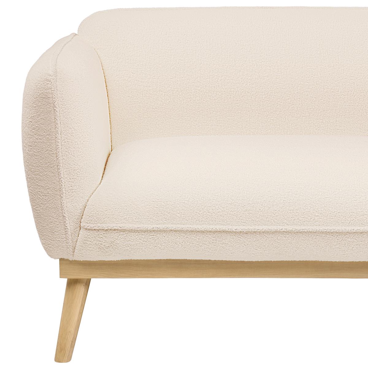 3-SITZER-SOFA Bouclé Hellbeige Ljung - Hellbraun, Textil (210/82/82cm) - Beliani