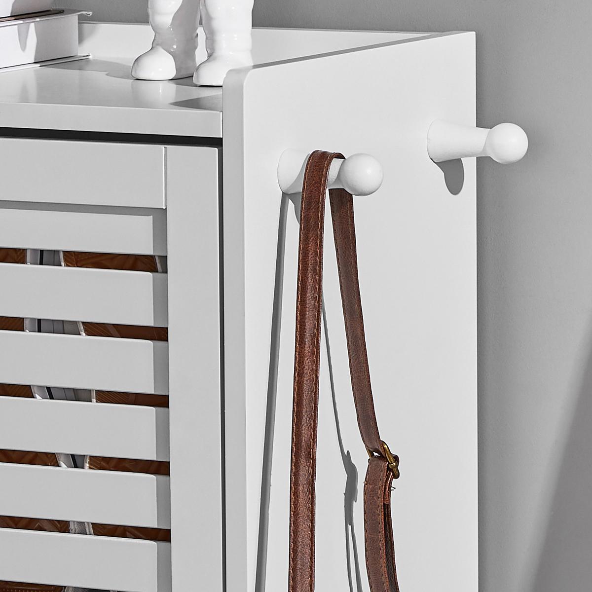 SCHUHSCHRANK Weiß - Weiß, Holzwerkstoff (55/112/30cm) - SoBuy