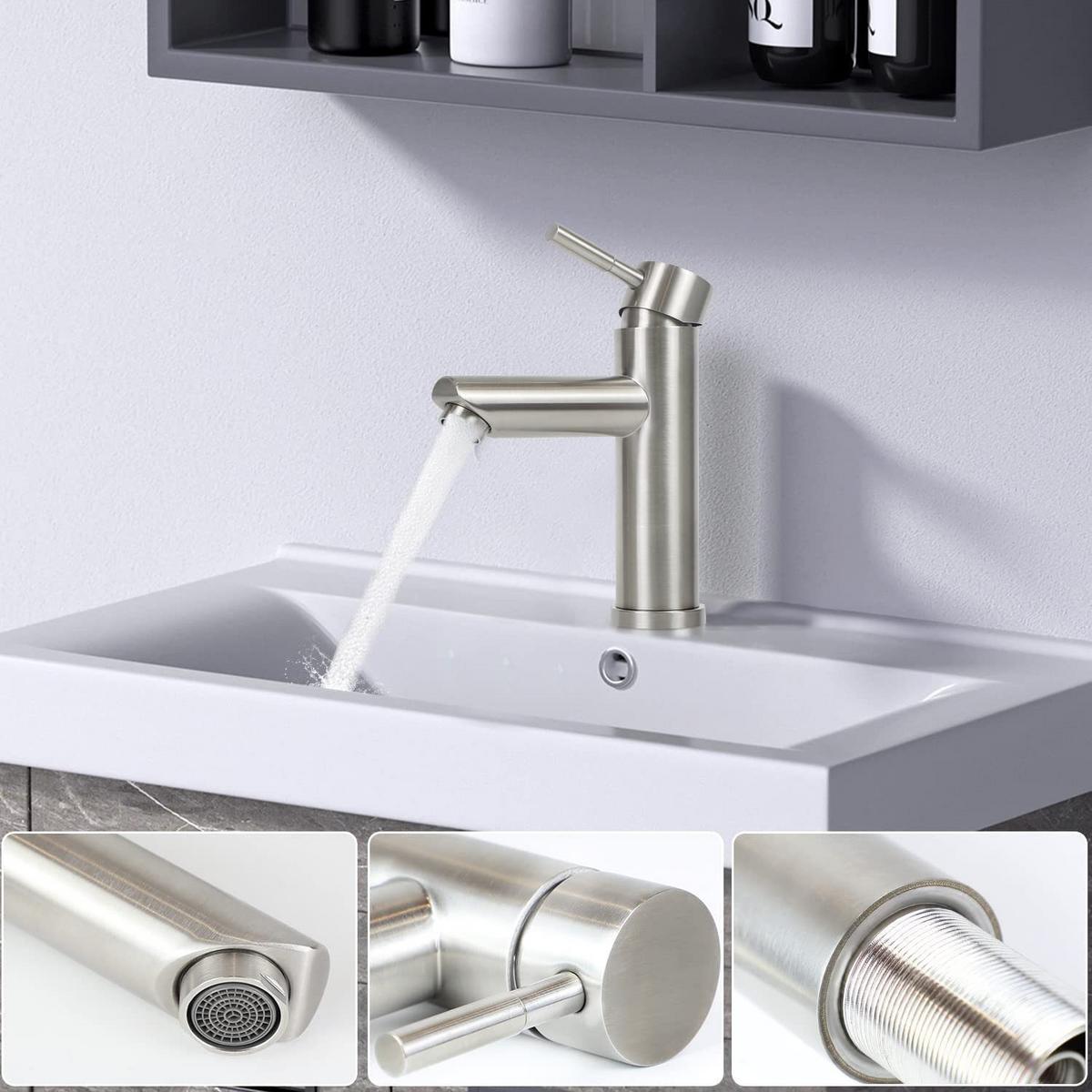 WASCHTISCHARMATUR KARYL 10/5/18 cm - Silberfarben, Metall (5/18/10cm) - Nettlife