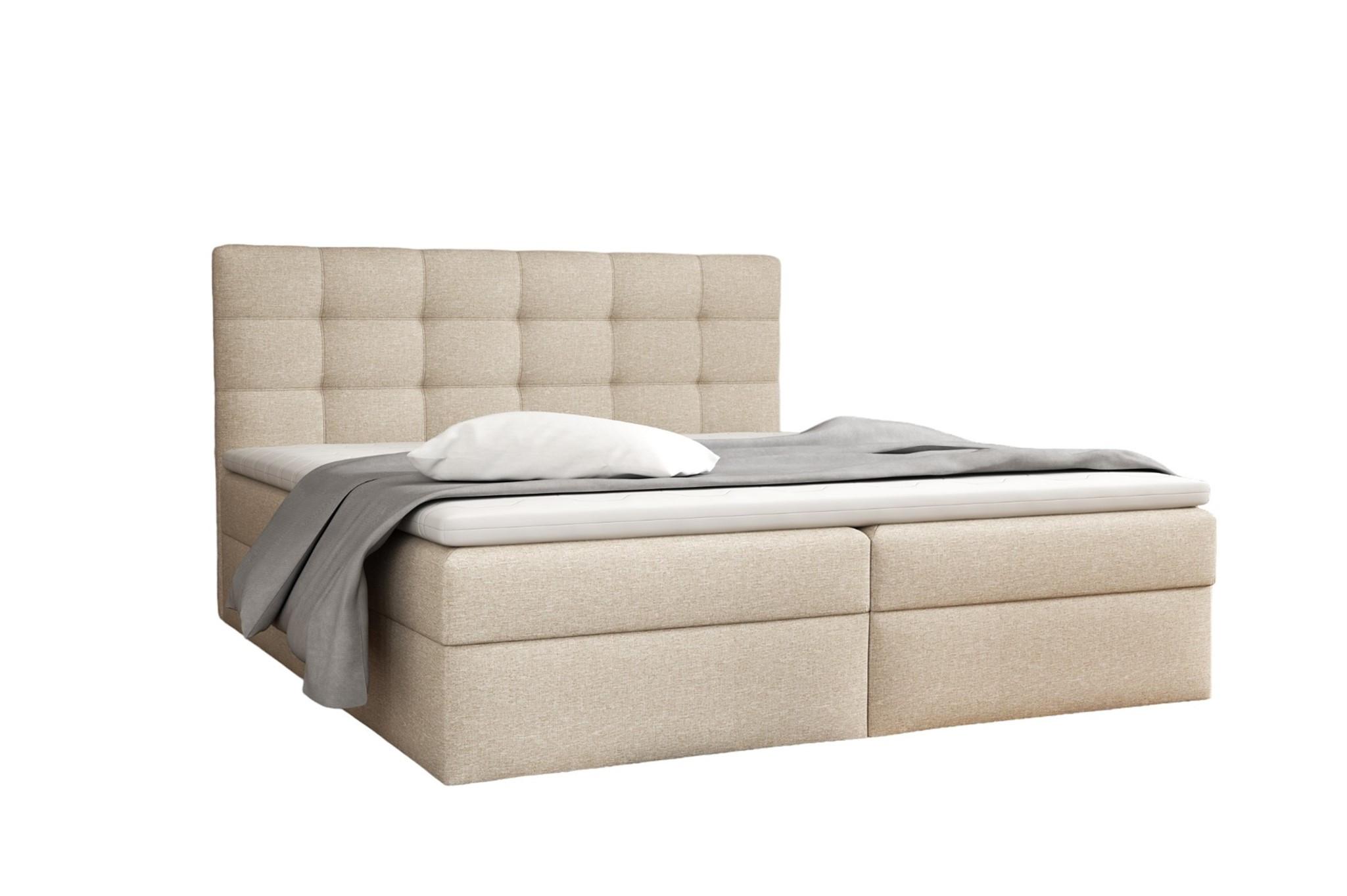 BOXBETT Doriano In Sawana - Beige, Holzwerkstoff/Textil (160/200cm) - Fun Möbel