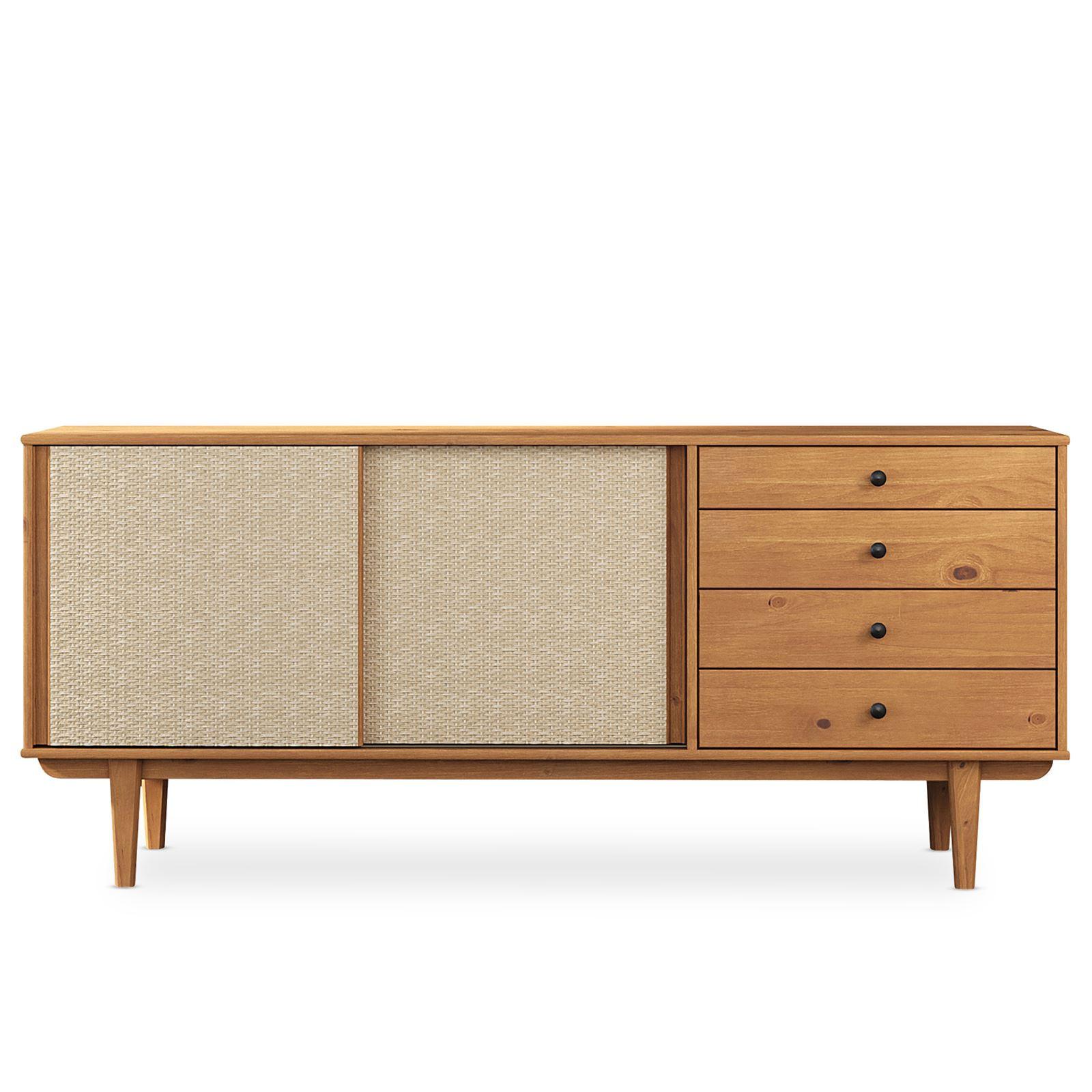 SIDEBOARD SIMONA Eiche - Eichefarben, Holz (175/76/41cm) - IDIMEX