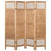 RAUMTEILER 4-teilig Hellbraun 163/170 cm Certosa - Braun, Holz (163/170/2cm) - Beliani