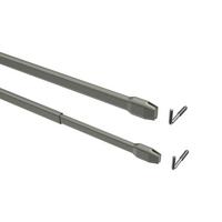 SCHEIBENSTANGEN / VITRAGESTANGEN Geno 100-180 cm, oval, Silbergrau, Packung 2 Stück - Alufarben, Kunststoff/Metall (1/1.5/180cm) - INTERDECO