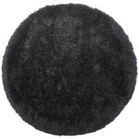 SHAGGY-TEPPICH Cide 140/140 cm - Schwarz, Kunststoff (140/140cm) - Beliani