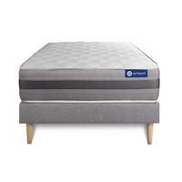 BETT Actimemo relax Memory-Schaum 80 x 200 cm h2 - Kit Bettgestell Grau - Beige/Grau, Karton/Holz (80/200cm) - ACTISOM