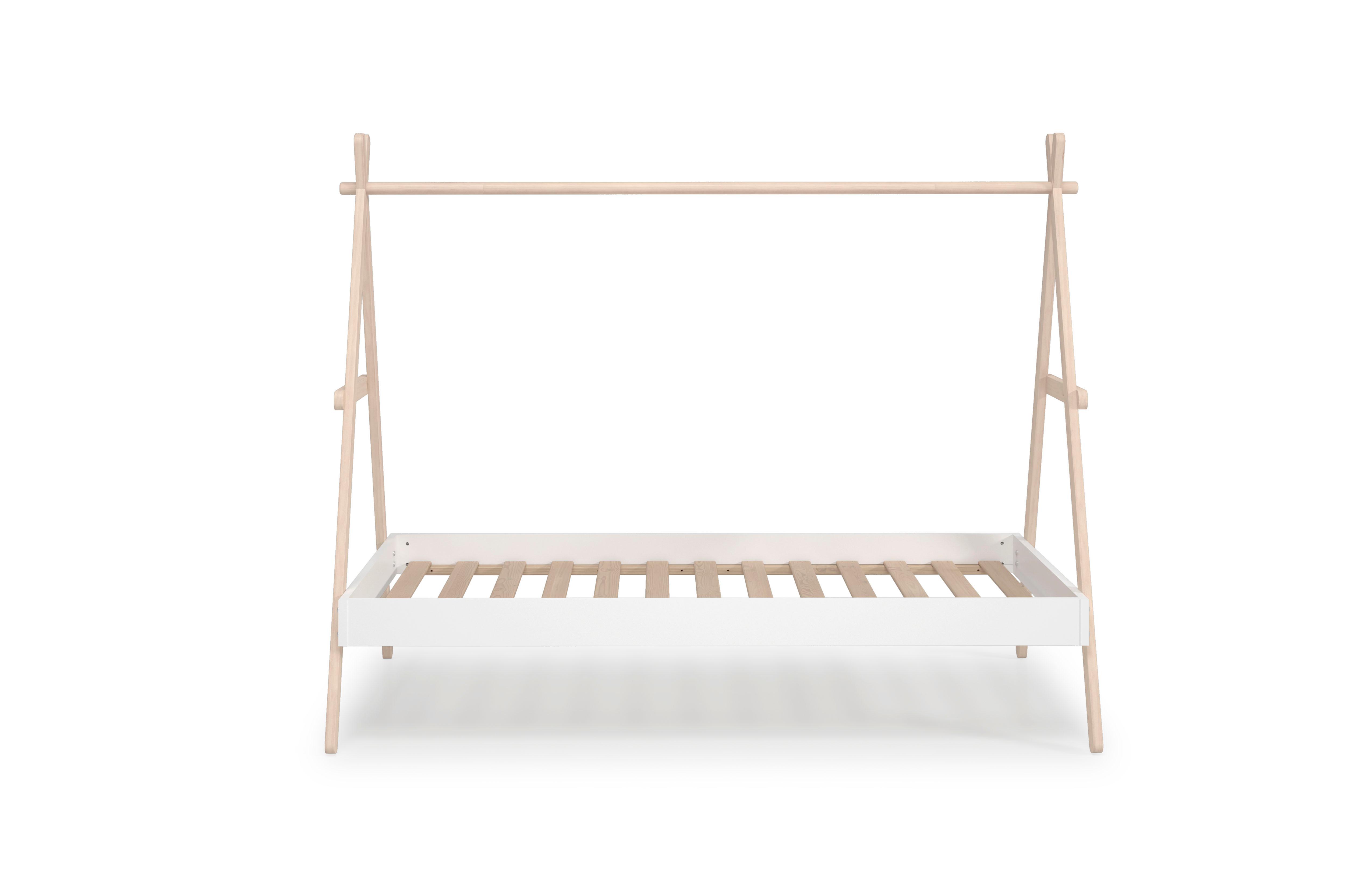 TIPIBETT Trufa Braun 209/104/160 cm - Braun, Holz (200/90cm) - Calicosy