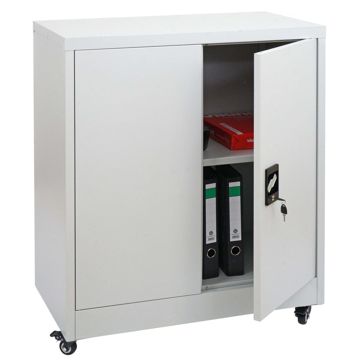 AKTENSCHRANK Hellgrau - Hellgrau, Metall (80/98/40cm) - MCW
