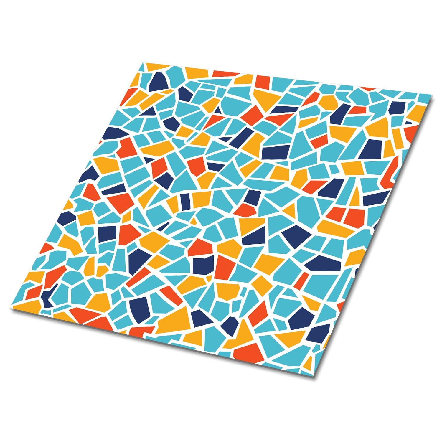 SELBSTKLEBENDE Wandfliesen 9 Stück 30x30 cm - farbenfrohes Mosaik - Multicolor, Textil (30/1.6/30cm) - TULUP