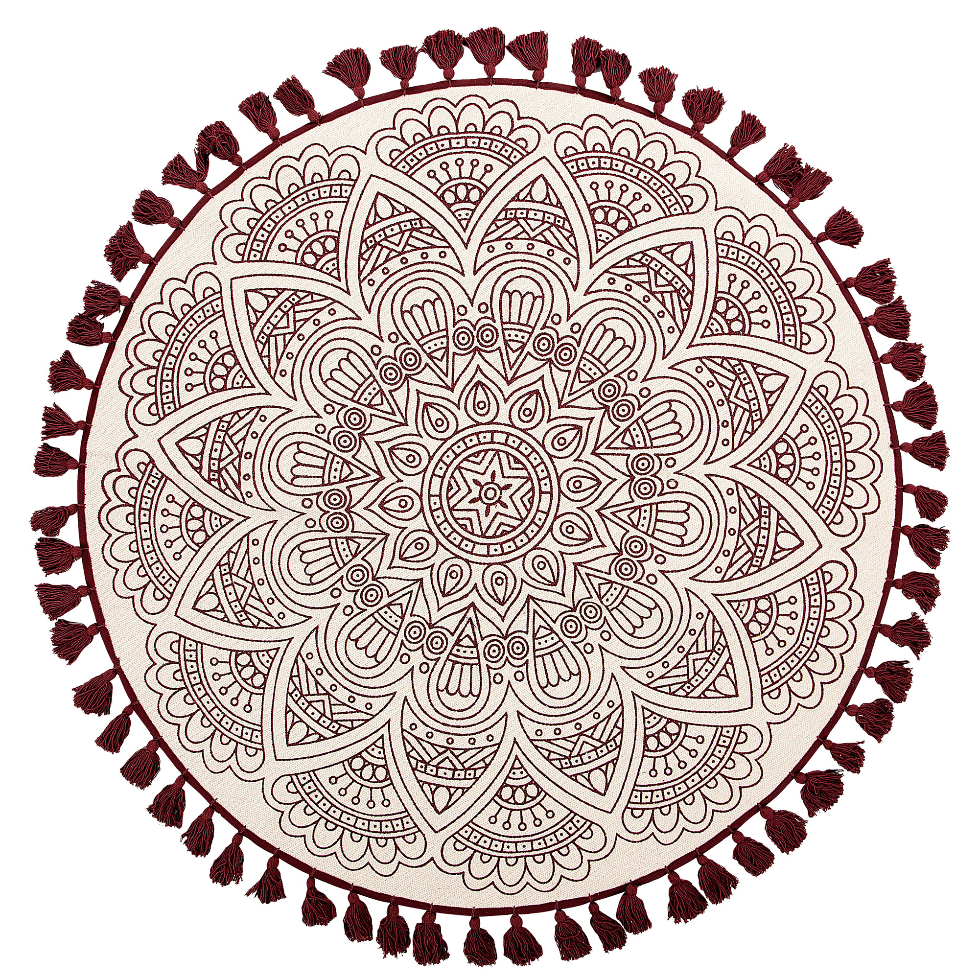 VINTAGE-TEPPICH Ayakli 120/120 cm - Rot, Textil (120/120cm) - Beliani