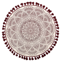 VINTAGE-TEPPICH Ayakli 120/120 cm - Rot, Textil (120/120cm) - Beliani