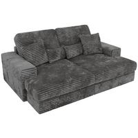 4-SITZER SOFA ANERA - Grau Cord - Schwarz/Grau, Kunststoff/Textil (248/107/163cm) - MKS